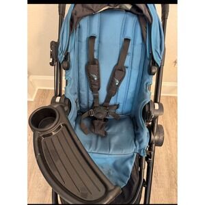 Complete Baby Jogger City Select seat TEAL / BLUE BLACK FRAME + SNACK TRAY GUC